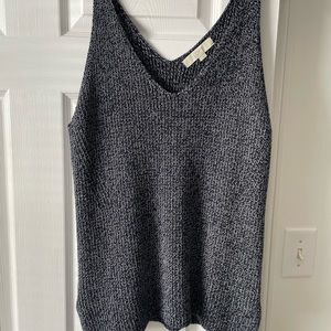 Navy and white LOFT sweater tank